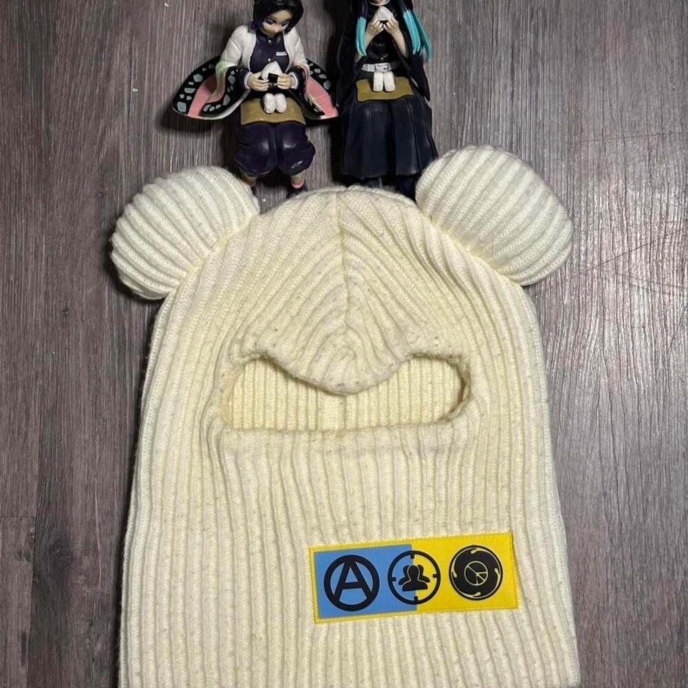 Stillz x Jose Wong Bear Ear Balaclava Beanie Ski Mask - White